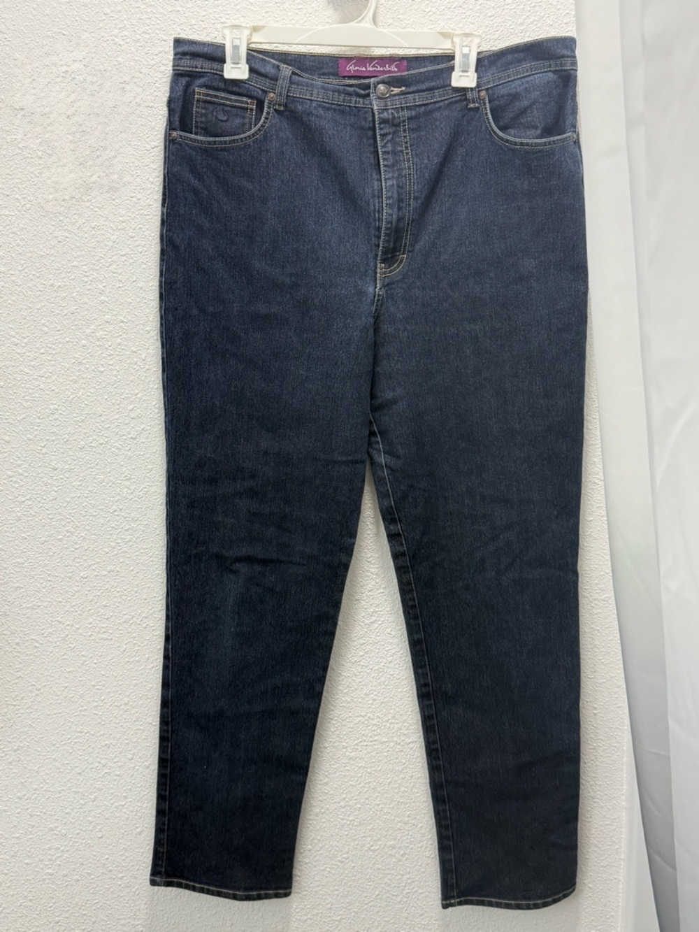 Gloria Vanderbilt Amanda Dark Blue Denim Jeans Sz(18Long)